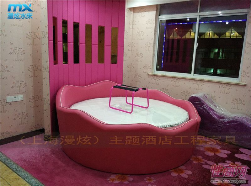 蓮花型主題床-情趣酒店水床-電動圓床-上海情趣家具訂做3