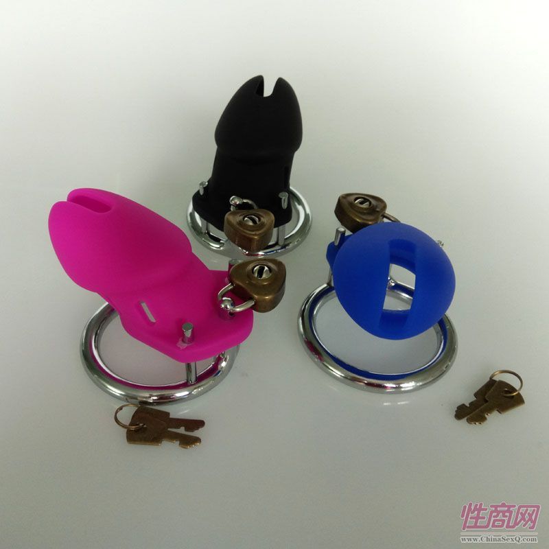 新品上市男用硅膠貞操鎖帶貞潔器情趣用品2