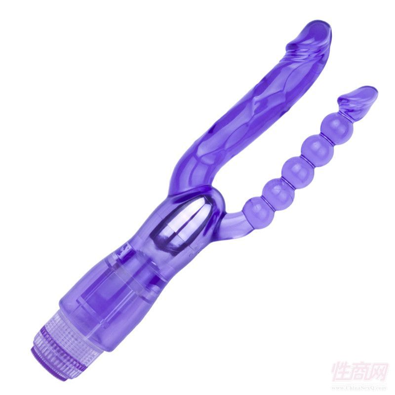 女用雙頭振動棒雙叉后庭棒肛塞專用雙重刺激4